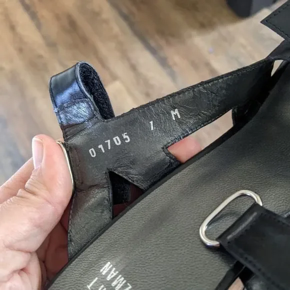 𝅺Stuart Weitzman - leather black wedge shoes - Picture 7 of 7